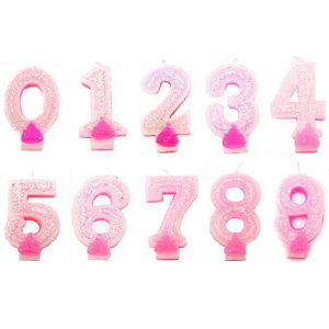숫자초(핑크0~9)