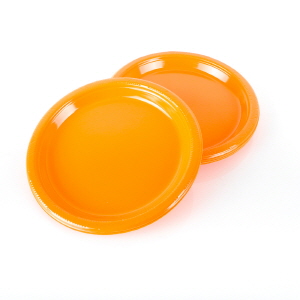 플라스틱 접시(소)오렌지