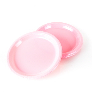플라스틱 접시(소)핑크